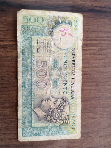 500 lire carta - lire,