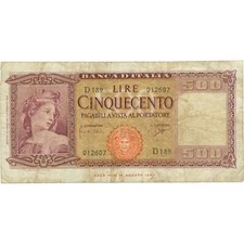 Banconota 500 lire Italia 1947