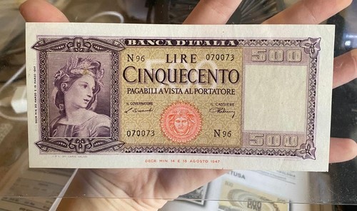 500 lire 1947 ornata di - lire,