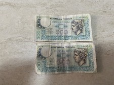 500 LIRE DI CARTA  2 Pezzi