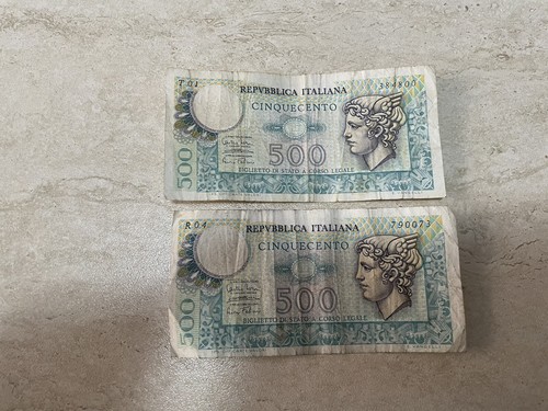 500 lire carta - lire, di