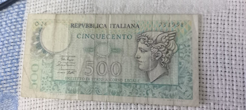 Banconota 500 lire carta - lire,