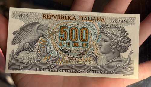 500 lire 1967 aretusa fior - fior, di