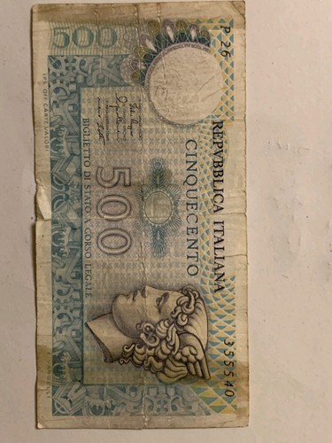 500 lire carta - lire,