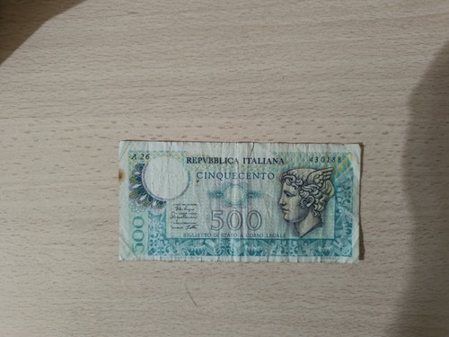 Banconote italiane 500 lire - lire, di