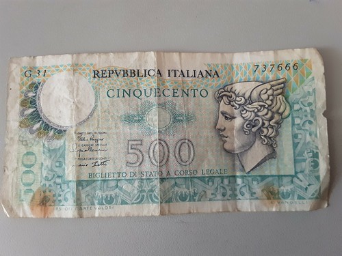 500 lire carta - lire, di