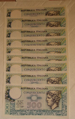 500 lire carta - lire,
