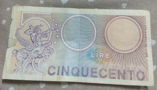 500 lire carta - 500,