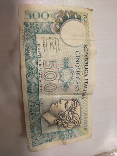 Carta moneta 500 lire - carta,