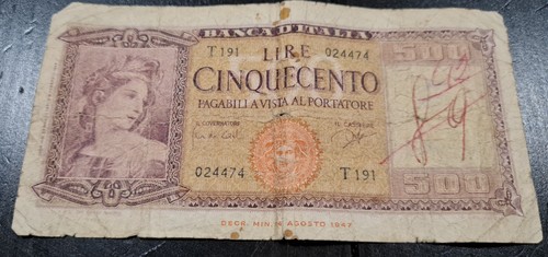 500 lire carta - di, del