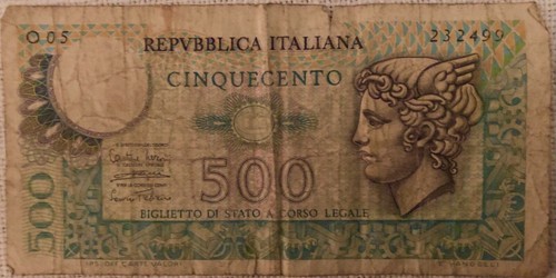 Banconata 500 lire - banconata, di