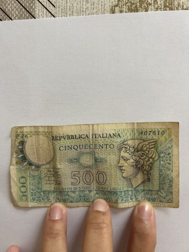 500 lire carta - 500,