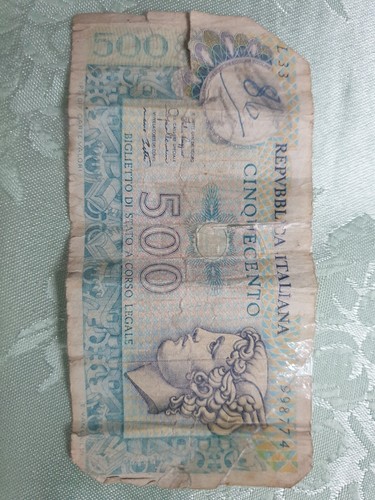 500 lire carta - 500, di