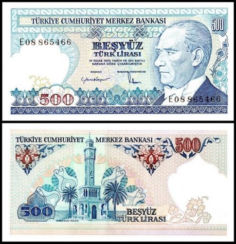 Turchia 500 lire 1983 unc - turchia,